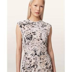 AllSaints Noor Asymmetric Sleeveless Maxi Dress